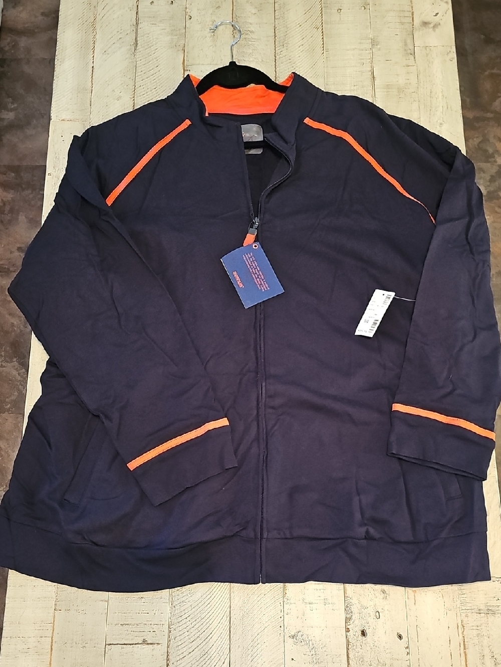 Avenue Black Jacket with Coral Trim